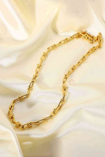 18K Stainless Steel U-Shape Chain Necklace